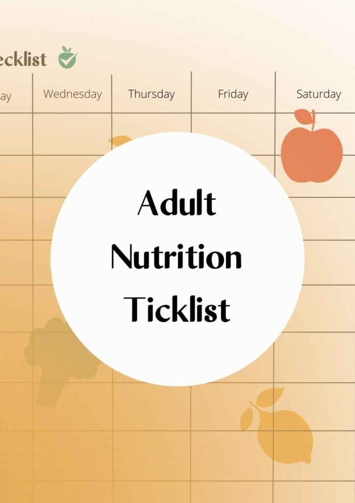 Adult Nutrition Checklist -Thank You